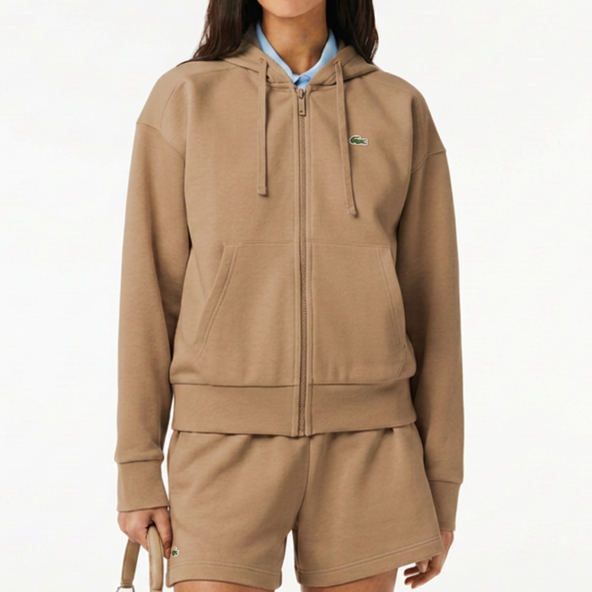 Women's Zip-Up Piqué Hoodie