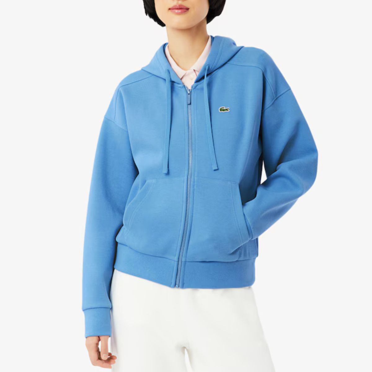 Women's Zip-Up Piqué Hoodie