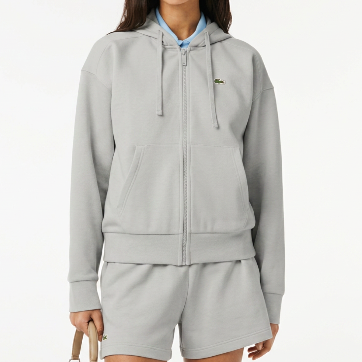 Women's Zip-Up Piqué Hoodie