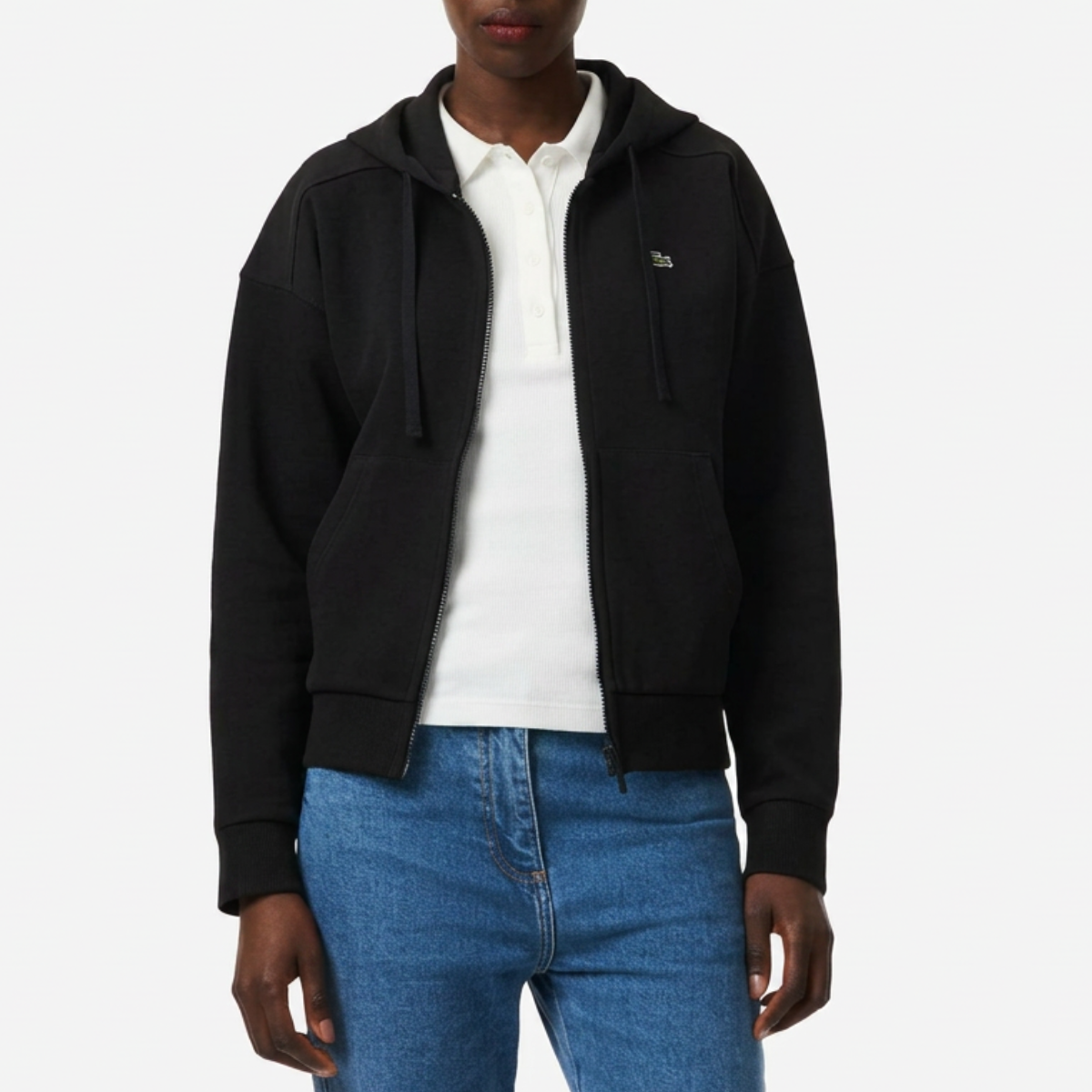 Women's Zip-Up Piqué Hoodie
