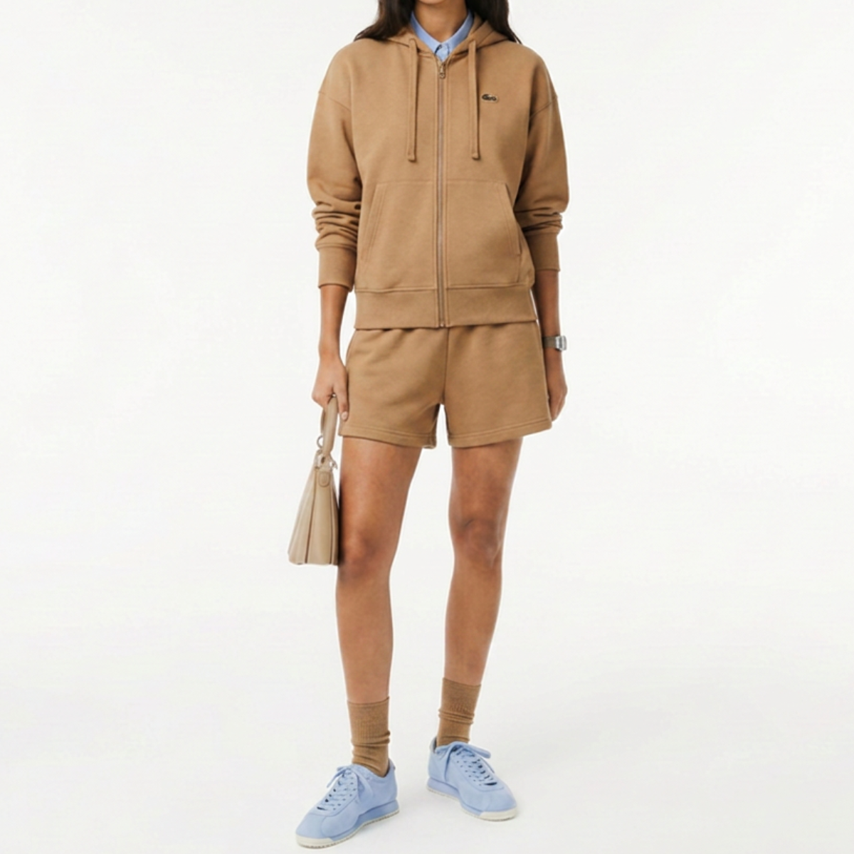 Women's Zip-Up Piqué Hoodie