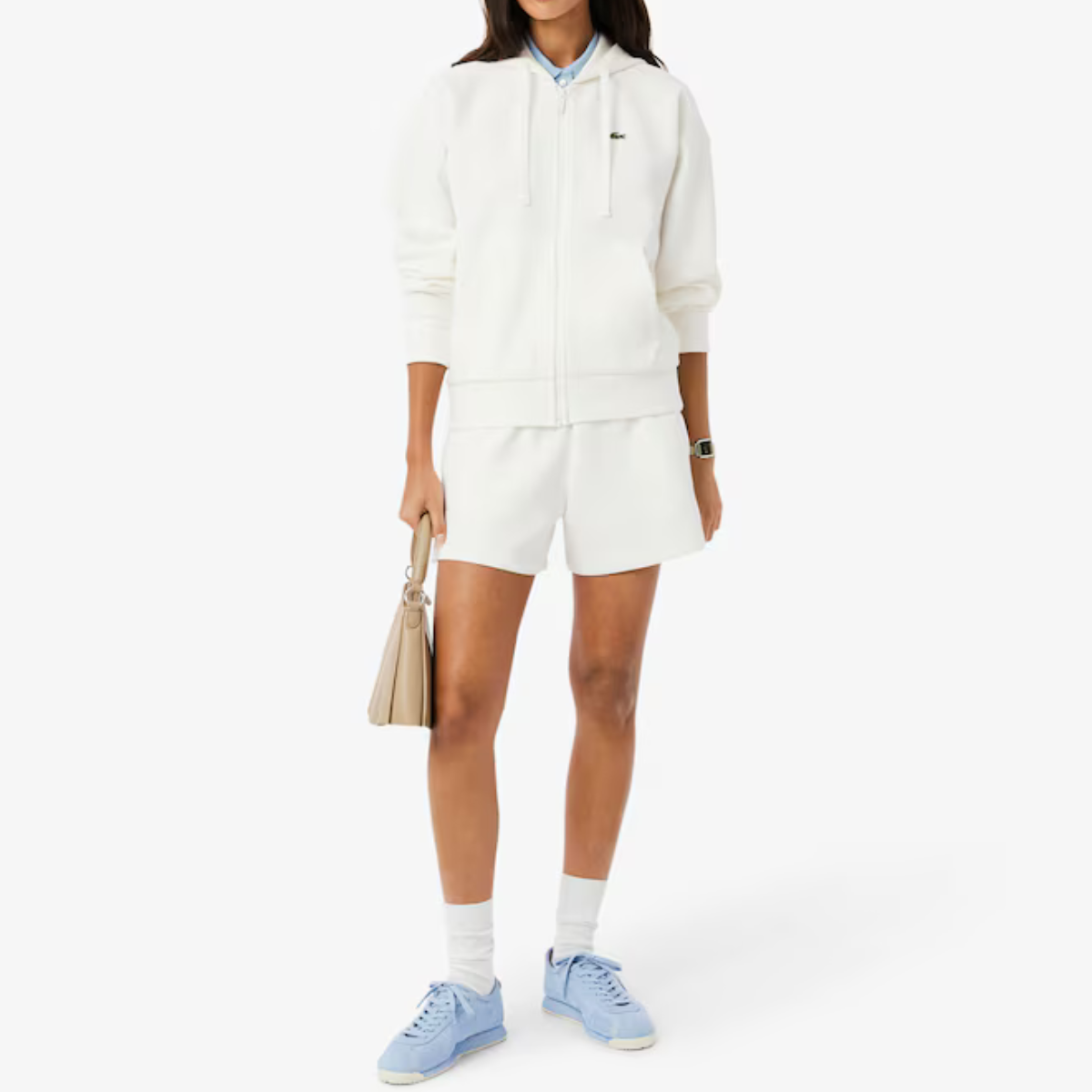 Women's Zip-Up Piqué Hoodie