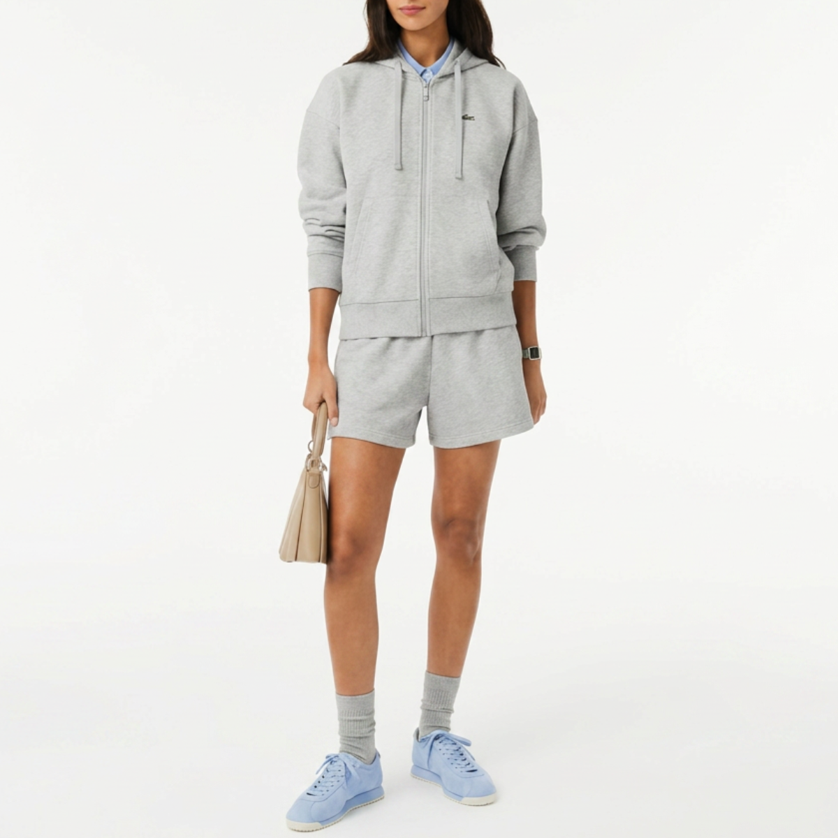 Women's Zip-Up Piqué Hoodie