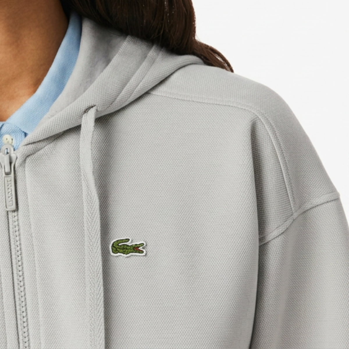 Women's Zip-Up Piqué Hoodie