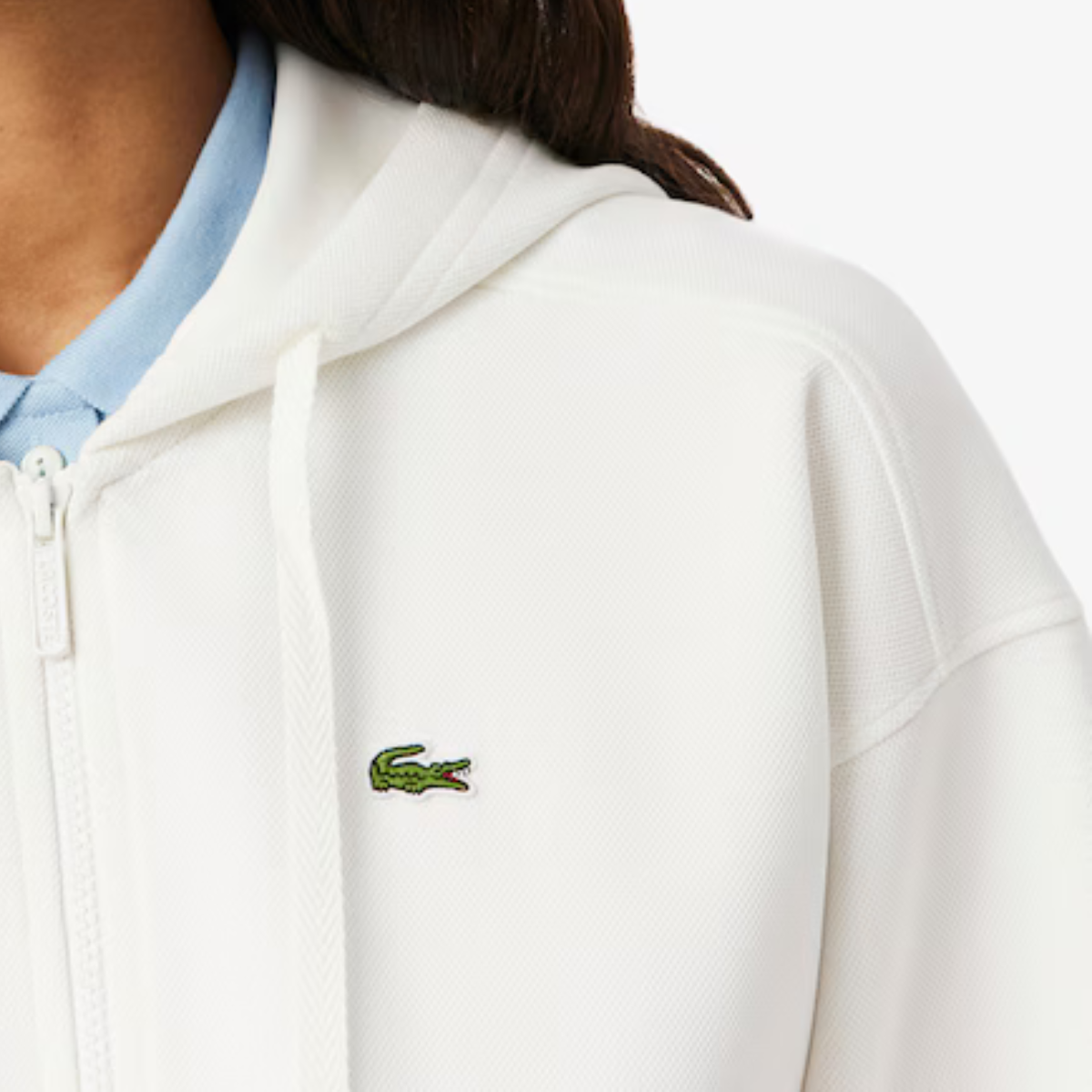 Women's Zip-Up Piqué Hoodie