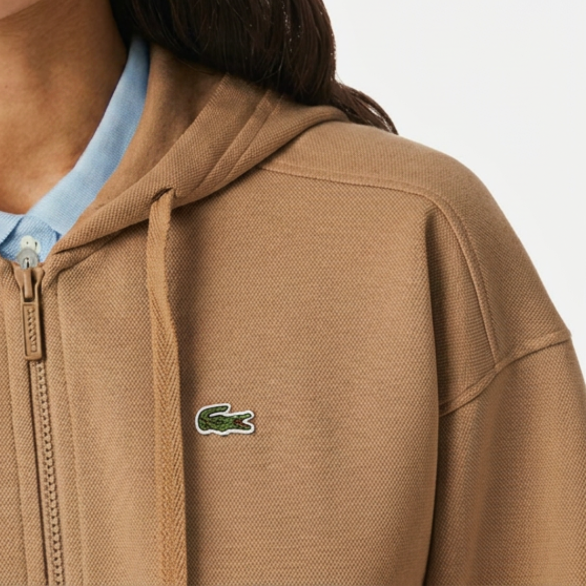 Women's Zip-Up Piqué Hoodie
