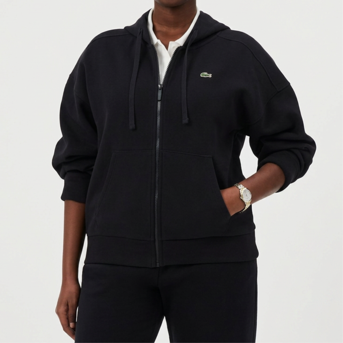Women's Zip-Up Piqué Hoodie