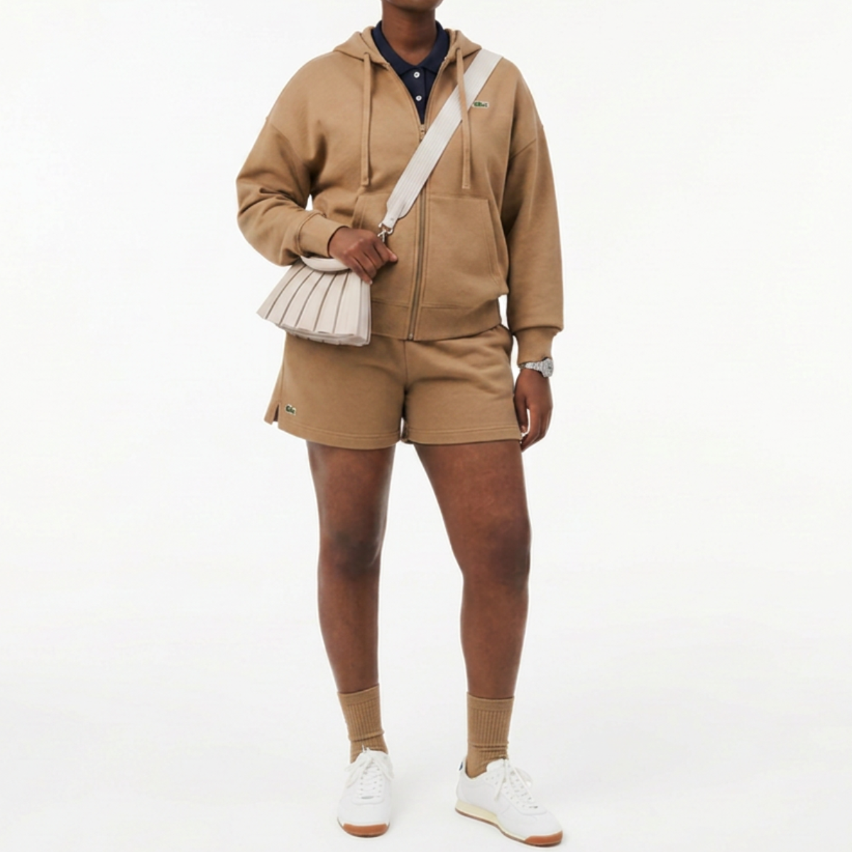 Women's Zip-Up Piqué Hoodie